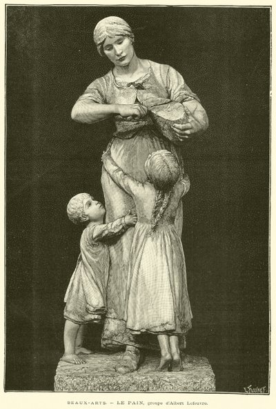Fine Arts, Le Pain, grupp av Albert Lefeuvre (gravyr) av French School
