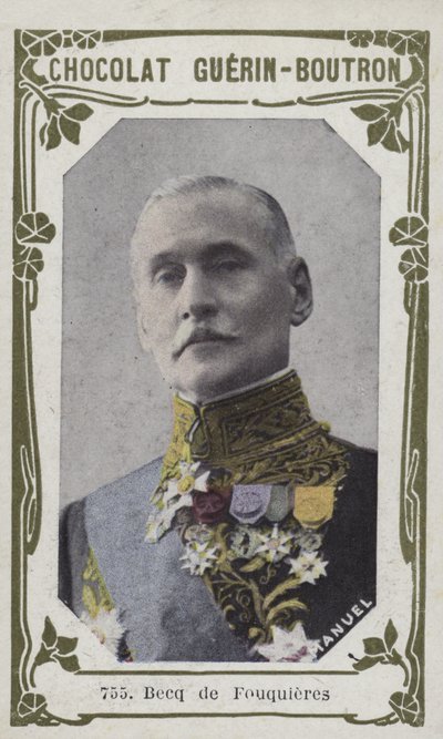 Becq de Fouquieres (färgad bild) av French School