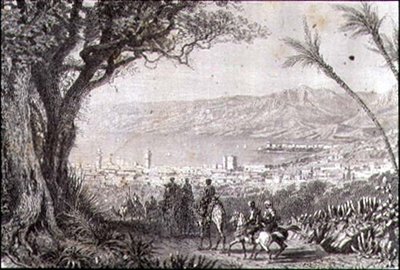 Beirut på 1860-talet (gravyr) av French School
