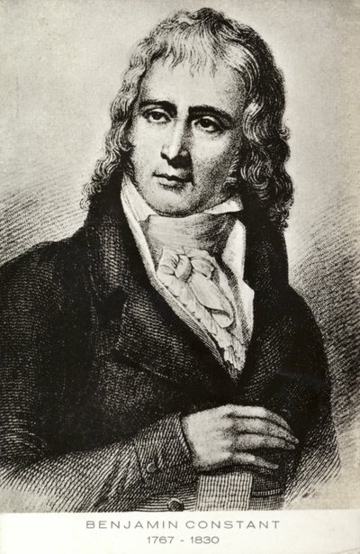 Benjamin Constant (1767-1830), schweiziskfödd fransk politiker och författare (litografi) av French School