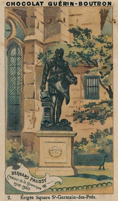 Bernard Palissy, skapare av keramik, 1510-1590, Erigee Square St-Germain-des-Pres av French School