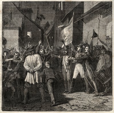 Bertons konspiration 1822 - General Jean Baptiste Breton (Jean-Baptiste) dit Berton (1769-1822) etablerade en provisorisk regering i Thouars 1822 - av French School