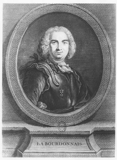 Bertrand François Mahé, greve av La Bourdonnais (gravyr) av French School