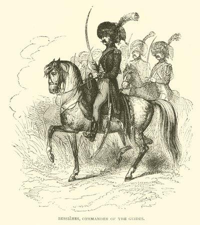 Bessieres, befälhavare för guiderna (gravyr) av French School