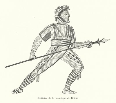 Bestiary of the Reims mosaik (gravyr) av French School