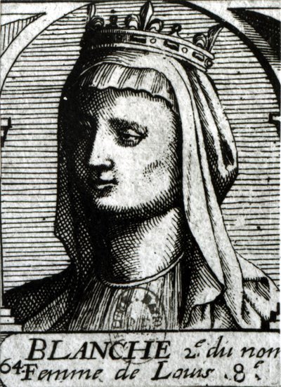 Blanche av Kastilien (1188-1252) drottning av Frankrike av French School