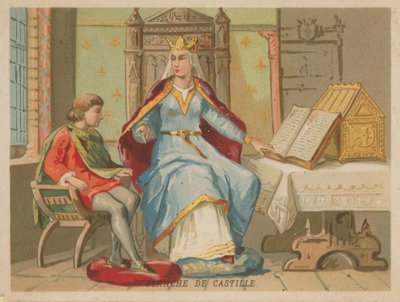 Blanche av Kastilien, drottningsgemål av Frankrike som hustru till Ludvig VIII (1188-1252) av French School