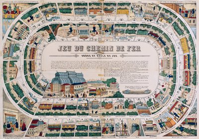 Bräda för ett järnvägsspel, 1850 av French School