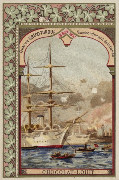 Bombardement av Chania, Kreta, grekisk-turkiska kriget, 28 mars 1897 av French School