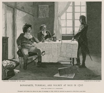 Bonaparte, Turreau och Volney i Nice 1793 av French School