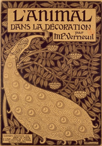 Bokjacka för LAnimal dans la Decoration av Maurice Pillard Verneuil, publicerad 1897 av French School