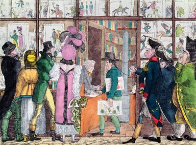 Bok- och tryckförsäljare, tidigt 1800-tal av French School