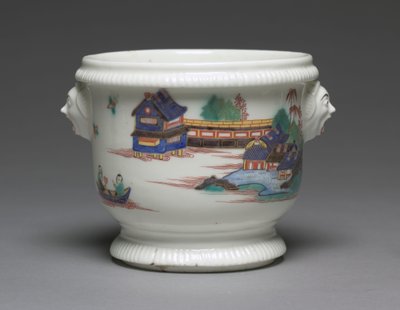 Flaskkylare, tillverkad av Saint Cloud Porcelain Factory, Frankrike, ca 1725-1735 av French School