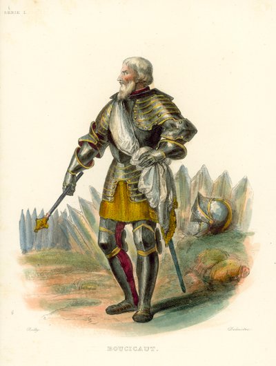 Boucicaut (färgad gravyr) av French School