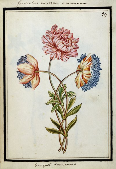 Bukett av anemoner, ca 1700 av French School
