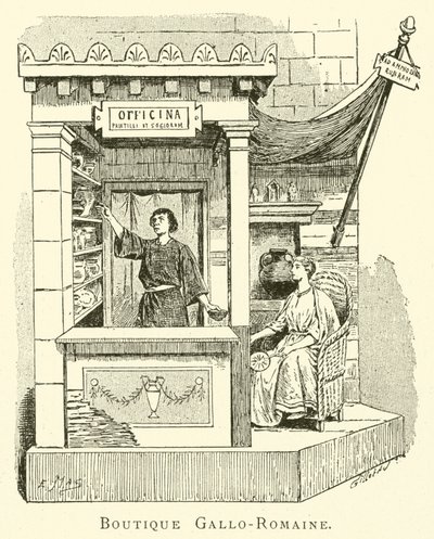 Boutique Gallo-Romaine (gravyr) av French School