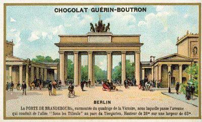 Brandenburger Tor, Berlin (chromolitho) av French School