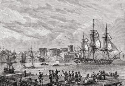Brest 1791, graverad av Le Breton, från 