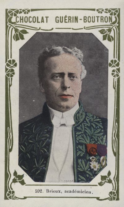 Brieux, academicien (färgad bild) av French School