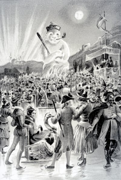 Budapest, illustration från The Snow Man av George Sand, 1887 av French School