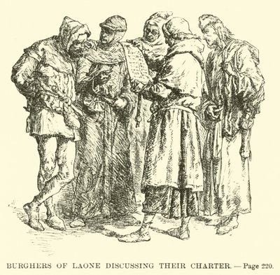 Bürger von Laon diskutieren über ihre Charta von French School