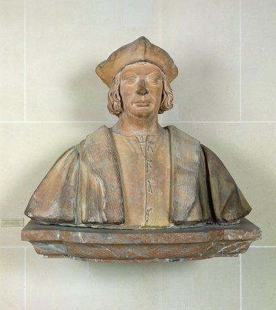 Byst av kansler Antoine Duprat (1463-1535) (terrakotta) av French School