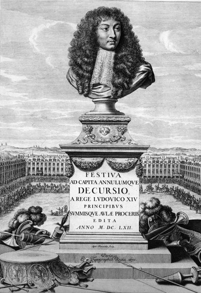 Byst av Ludvig XIV den store (1638-1715) - i " "festival för chefer och kansler av French School