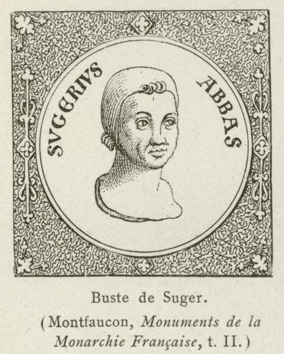Buste de Suger (gravyr) av French School