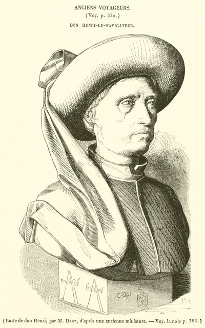 Byst av Don Henri (gravyr) av French School