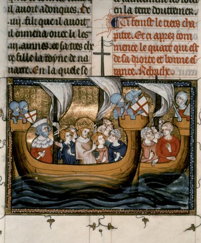 KRUSADE SJUDE: Ludvig IX ger sig av på det sjunde korståget (1248-54). av French School