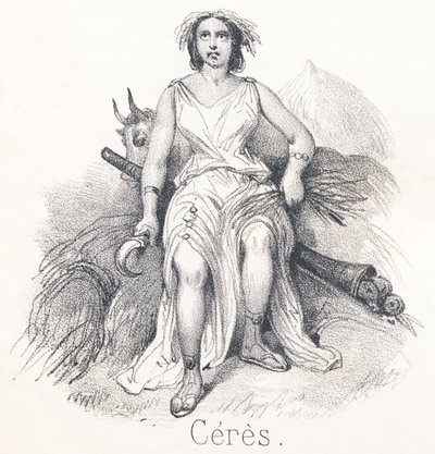 C Ceres: Dotter till Saturnus och Cybele Hon utsågs till gudinna för mark eller jordbruk av French School