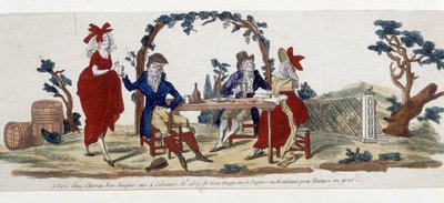 Café i Paris: chez Chereau, rue Jacques - gravyr av French School
