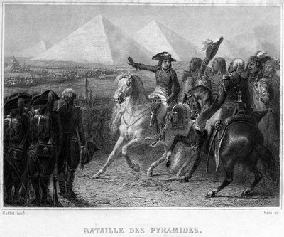 Kampanj (expedition) i Egypten (1798-1801): Slaget vid pyramiderna (1798) - i "" franska revolutionen"" av Thiers. 1800-talet av French School