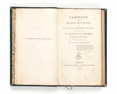 "Campaign of 1815", av Gaspard Gourgaud av French School