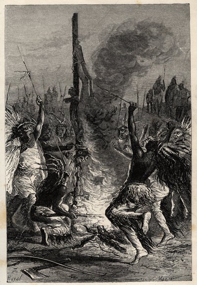 Kannibalism - Tierra del Fuego i Chile på 1800-talet - Kannibalism - Tierra del Fuego i Chile på 1800-talet - gravyr från "" L