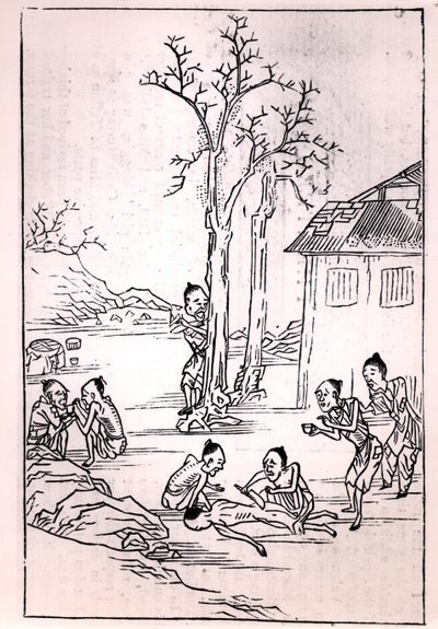 Kannibalism i Kina, från en kinesisk teckning, 1870 av French School
