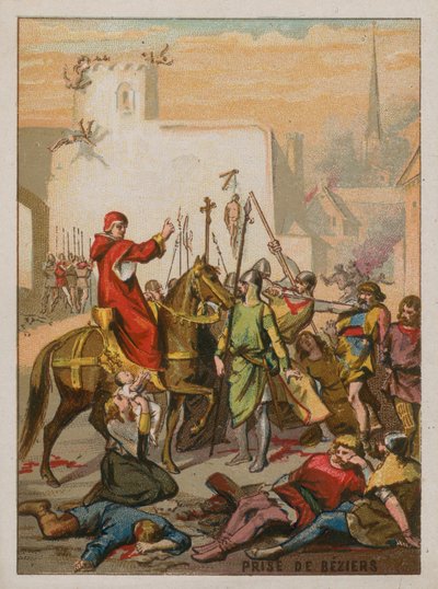 Korsfararnas tillfångatagande av Beziers 1209 av French School