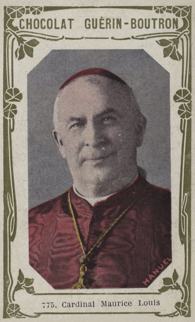 Kardinal Maurice Louis (färgat foto) av French School