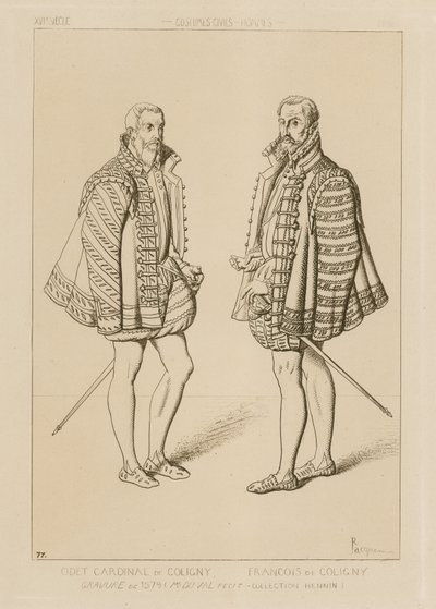 Kardinal Odet de Coligny (1517-1571) och Francois de Coligny (1557-1591) av French School