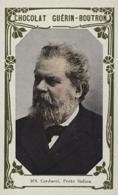 Carducci, italiensk poet (färgat foto) av French School