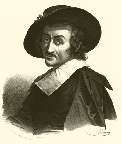 Carlo Dolci, porträtt (gravyr) av French School
