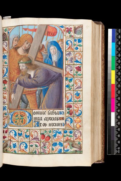 Korsets bärande från Timboken, MS 92 f.57r, västra Frankrike av French School