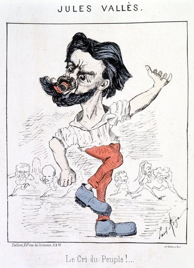 Tecknad av Jules Vallès - i "" The Cree of the People! "" av French School