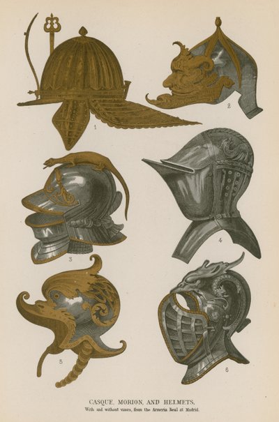 Casque, Morion och hjälmar av French School
