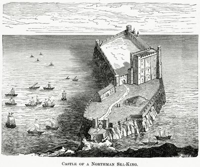 Castle of a Northman Sea- King, c.1880 av French School