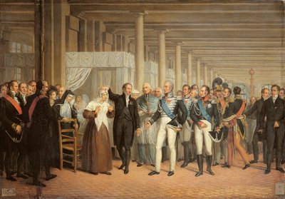 Kataraktoperation utförd av Guillaume Dupuytren (1777-1835) i närvaro av kung Karl X (1757-1836) på Hotel Dieu av French School
