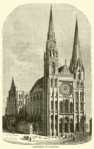 Cathedral of Chartres (gravyr) av French School