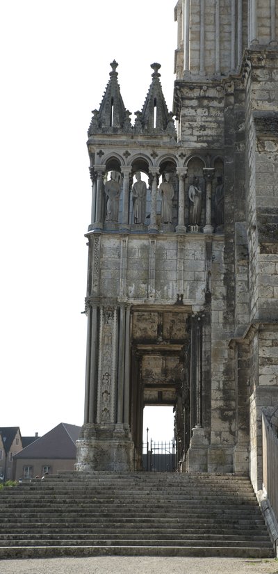 Cathedrale de chartres, detalj av den södra portalen av French School