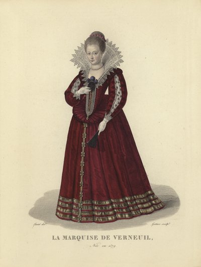 Catherine Henriette de Balzac dEntragues, Marquise de Verneuil, älskarinna till kung Henrik IV av Frankrike av French School