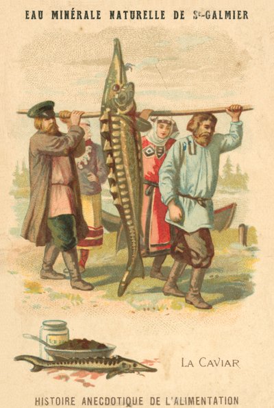 Kaviar (chromolitho) av French School